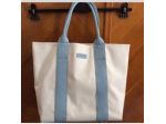 Shopping bag Cerruti bianca con inserti azzurri