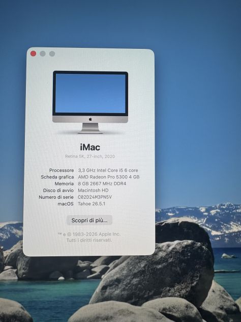 iMAC 27'' 5K - 2020 - Intel i5 3,3GHz - RAM 8GB - Foto 3