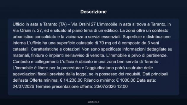 Immobile in asta di 70 m² in vendita a Taranto - Foto 4