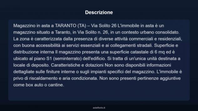 Immobile in asta di 6 m² in vendita a Taranto - Foto 4