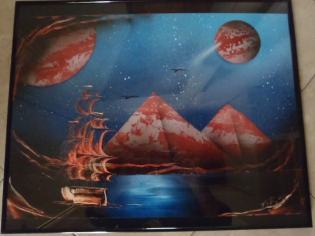 Quadro fantasy piramidi