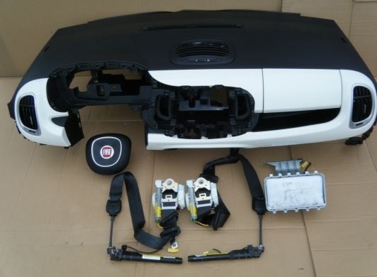 KIT AIRBAG FIAT 500L 2015 COMPLETO DI AIR SX AIR DX CRUSCOTTO 2 CINTURE ANT.  (D