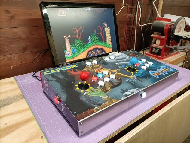 Arcade Stick Console Plancia 2 Players Artigianale - Foto 7