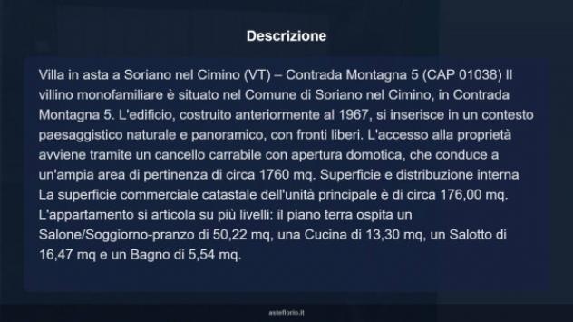 Immobile in asta di 176 m² con più di 5 locali e box auto in vendita a Soriano nel Cimino - Foto 13