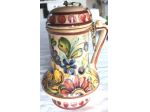 Boccale-ceramica smaltata dipinta a mano-cm18h-1970ca