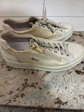 Igi&Co scarpe da donna – n. 37 – pelle – panna/oro - Foto 4