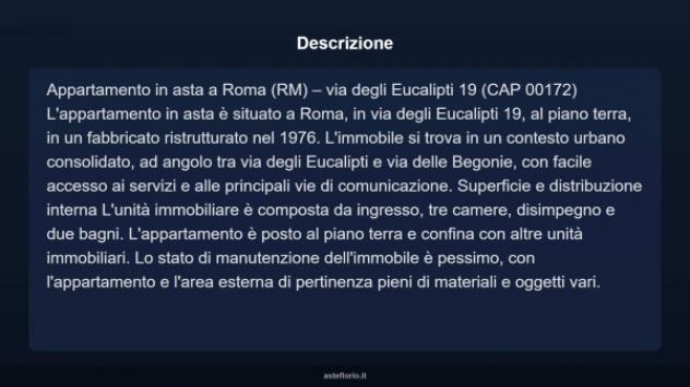 Immobile in asta di 90 m², box auto in vendita a Roma - Foto 3