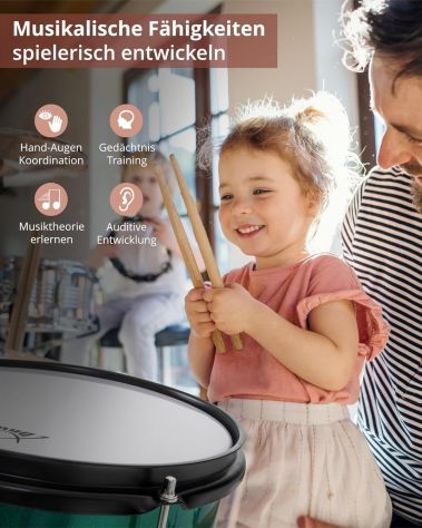 Batteria XDrum Junior Pro per Bambini Emerald Green Sparkle - Foto 4