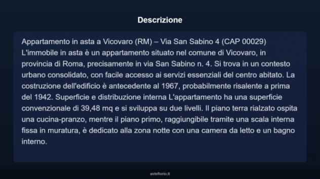 Immobile in asta di 39 m² in vendita a Vicovaro - Foto 3