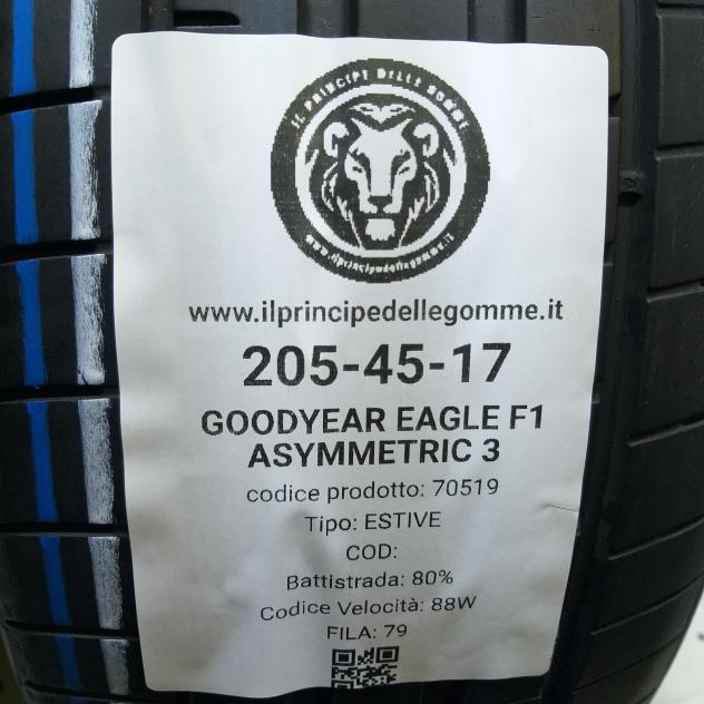 2 GOMME 205 45 17 GOODYEAR A70519 - Foto 2