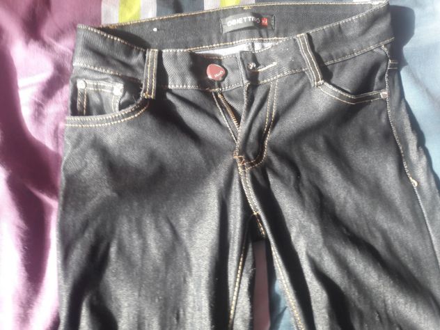 Jeans sottile donna nero Tg 42 S - NUOVO - Foto 2