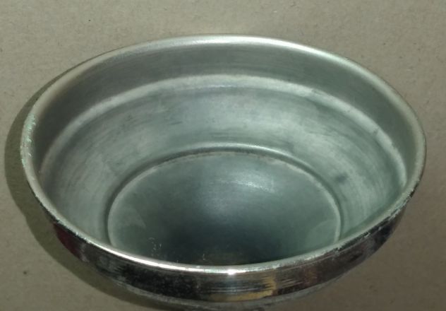 ANFORA IN METALLO , A FORMA DI COPPA , VINTAGE  , ALTA 40 CM . ANNI 60 - Foto 10