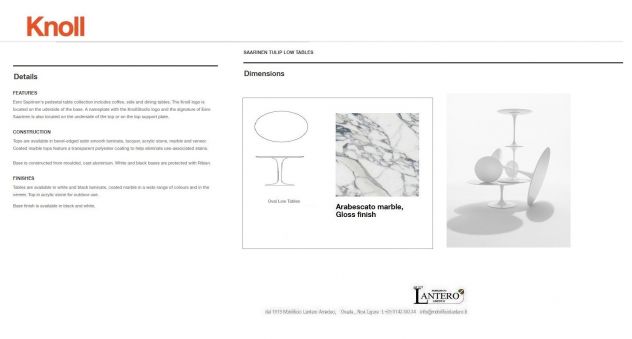 tavolo ovale knoll international originale pronta consegna - Foto 2