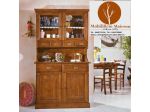 Mobili  Classici  Credenza in Legno con Vetrina in Stile Arte Povera cod 11501
