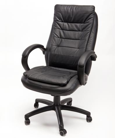 POLTRONA UFFICIO ERGONOMICA IN ECOPELLE NERA - DIREZIONALE MODELLO PRESIDENT - NUOVA - Foto 4