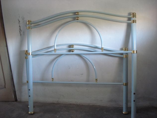 TESTIERE PER LETTO SINGOLO IN FERRO E OTTONE