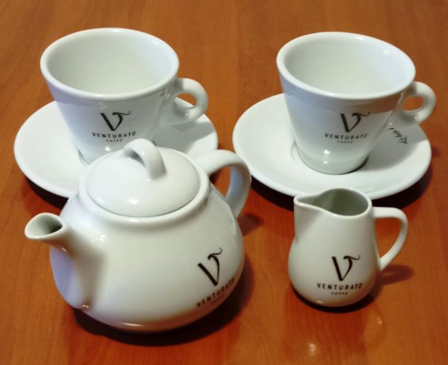 Servizio da tè the cappuccino per 2 persone Venturato – 7 pezzi ceramica - Foto 5