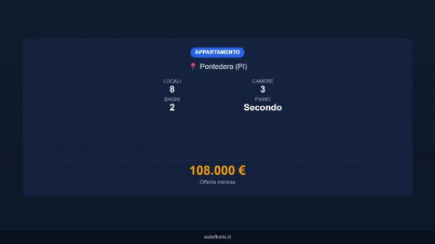 Immobile in asta di 130 m² con più di 5 locali e box auto in vendita a Pontedera - Foto 16