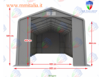 Tendoni Tunnel Agritunnel 6 x12 x 4,0 telo in Pvc Ignifugo per uso professionale
