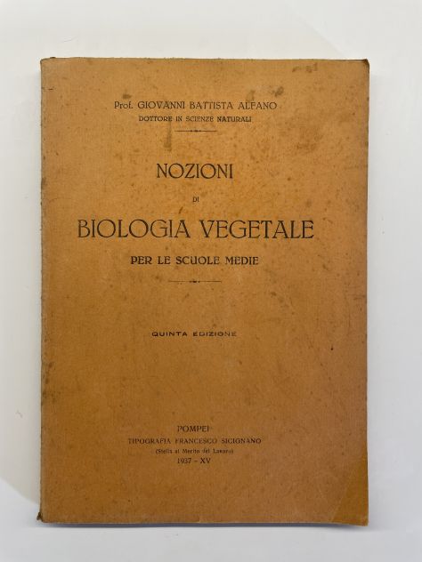 Nozioni di biologia vegetale per le scuole medie