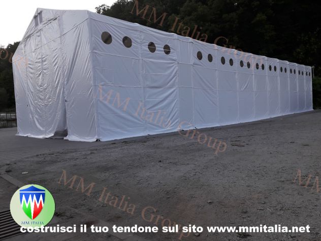 TENDONI AGRICOLI, STALLE MOBILI 8 X 18 X 3,96 MT. MM ITALIA - Foto 5