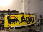 Insegna luminosa vintage AGIP