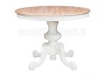 Tavolo tondo Bianco shabby (100)- allungabile - Nuovo