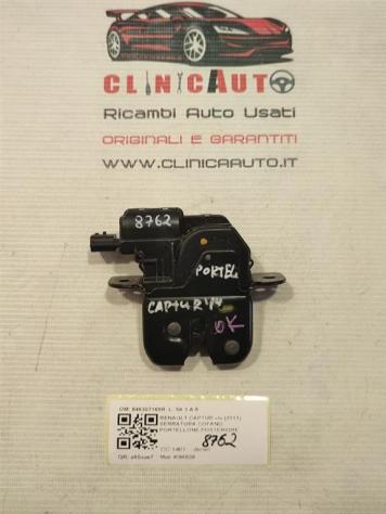 SERRATURA COFANO POSTERIORE RENAULT Captur Serie 846307169R (1319) - Foto 2