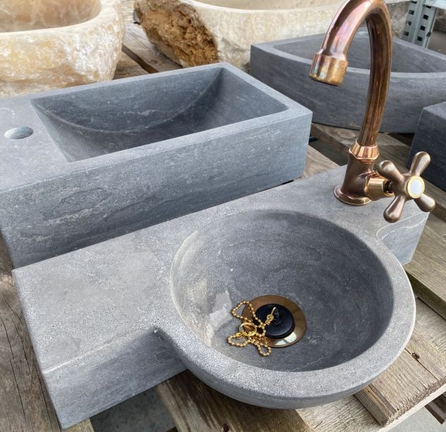 Mini lavandino lavabo in pietra - Foto 6
