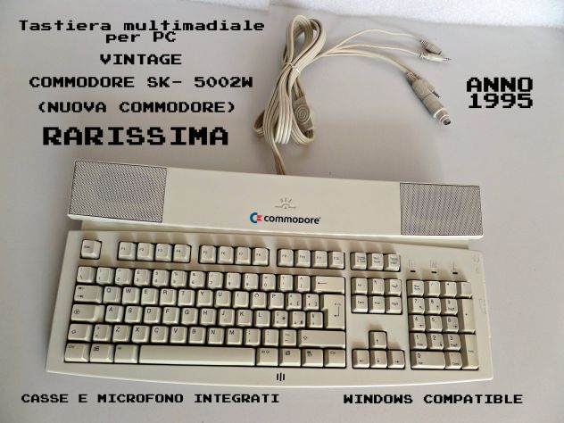 Tastiera Commodore per PC. SK-5002W (windows compatible) RARA (anno 1995)