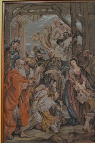 Arazzo del XX secolo raffigurante ” Adorazione dei Magi “ - Foto 2