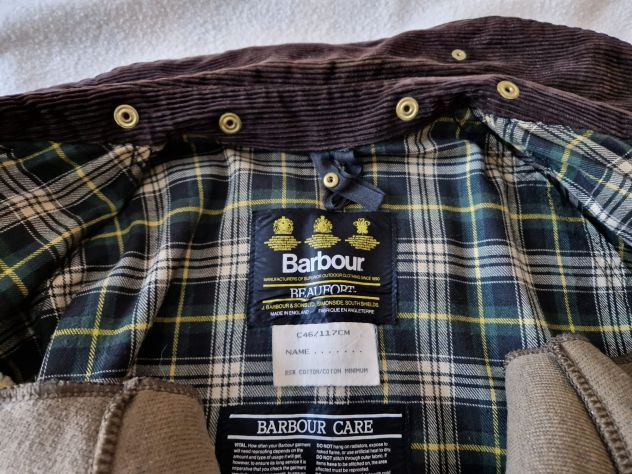 Barbour Beaufort verde ORIGINALE + pelliccia come NUOVO e cerato! - Foto 2