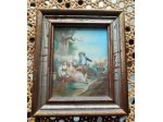 Quadro  miniatura francese  vintage  realizzata su