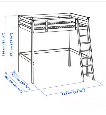 Vendo letto soppalco marca Ikea