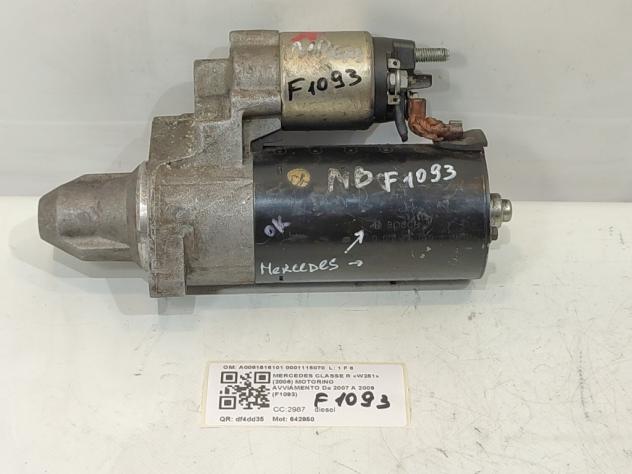 MOTORINO D' AVVIAMENTO MERCEDES Classe R W251 A0061516101 0001115070 642950 diesel 2987 (05)