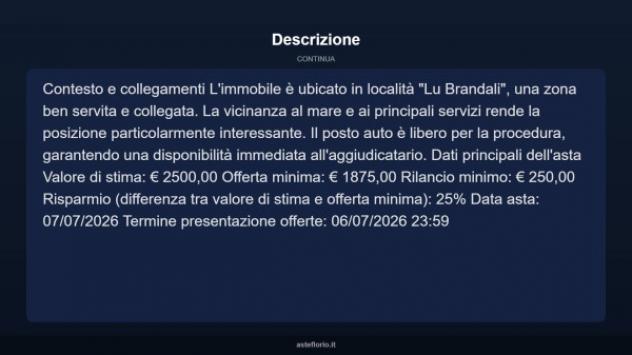 Immobile in asta di 15 m² in vendita a Santa Teresa Gallura - Foto 5