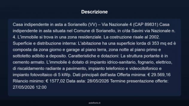 Immobile in asta di 353 m² con più di 5 locali in vendita a Sorianello - Foto 16