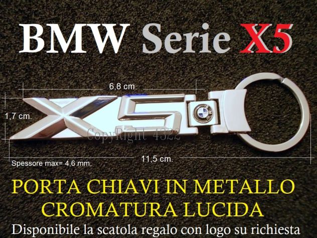 BMW M POWER X1 X5 Z4 Portachiavi chiavi in metallo cromato con scatola regalo - Foto 6