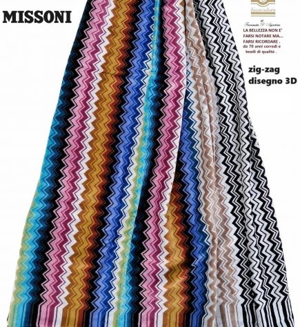 TELI SPUGNA MISSONI , MARE PISCINA BAGNO SAUNA BARCA ECC. CM. 150 X 100 - Foto 3