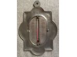 termometro doppia scala in peltro vintage 21x16