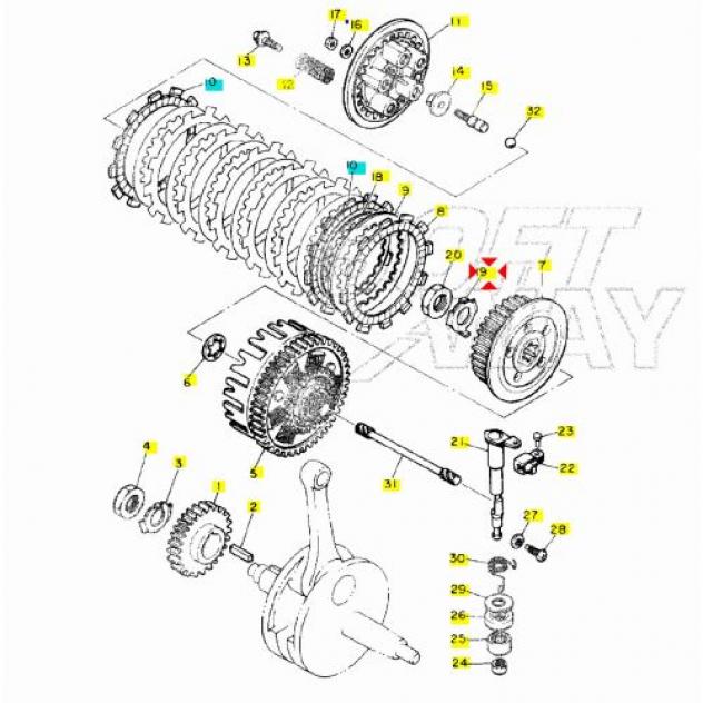 Rondella sicurezza Yamaha XT , FZ , FZR 902152023100 - Foto 5