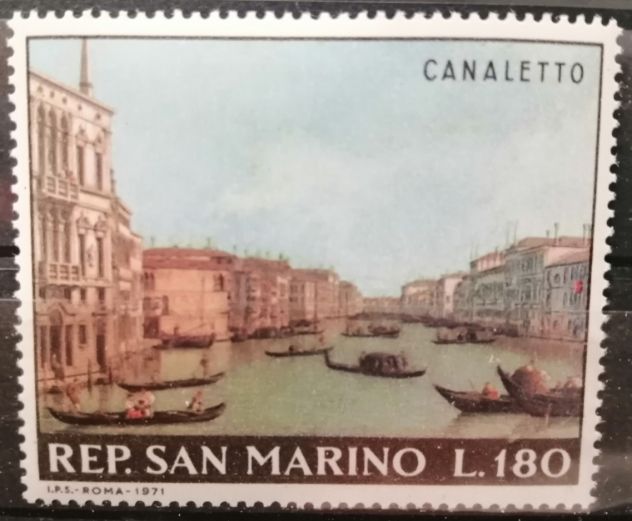 San Marino 1971 - Serie Canaletto 3 francobolli - NUOVO Gomma Integra - Foto 4