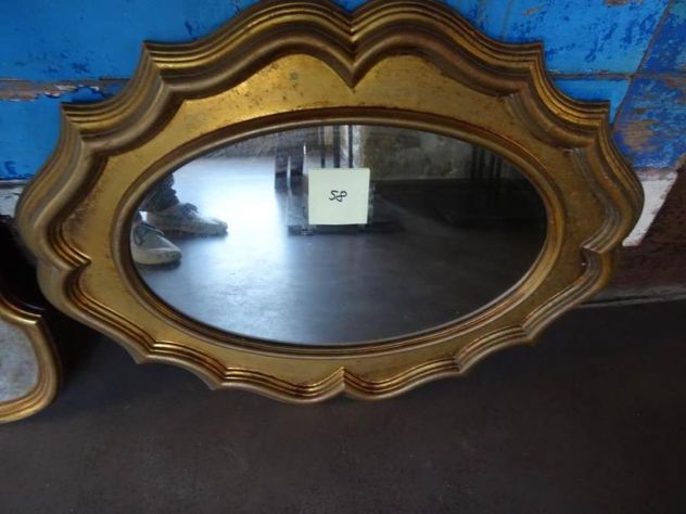 Coppia specchiere dorate da parete 80x60 coordinate