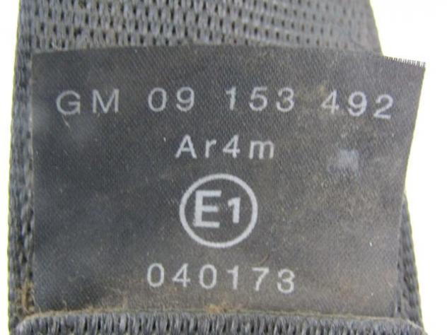 09153492 CINTURA DI SICUREZZA POSTERIORE DESTRA OPEL ASTRA G SW 1.7 D 55KW 5M 5P (2002) RICAMBIO USATO - Foto 2
