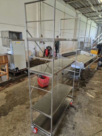 SCAFFALE INOX CARRELLATO USATO - Foto 2