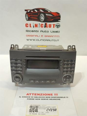 AUTORADIO MERCEDES Classe A W169 4° Serie A1698700989 640942 (08)