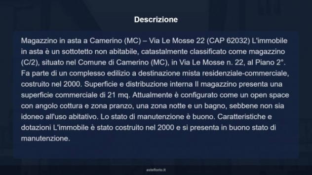 Immobile in asta di 21 m² in vendita a Camerino - Foto 8