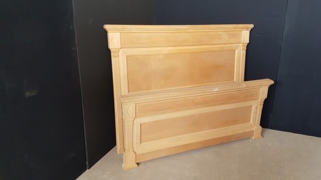 LETTI MATRIMONIALI RP 140 NUOVI IN LEGNO GREZZO - 035 - Foto 3