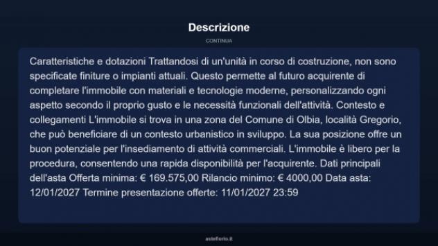 Immobile in asta di 162 m² in vendita a Olbia - Foto 8