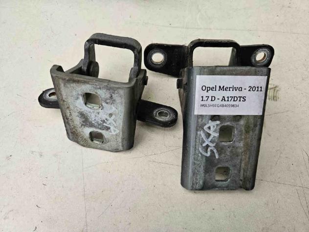 COPPIA CERNIERE PORTA ANTERIORE SX OPEL Meriva 3° Serie diesel 1.7 (10)